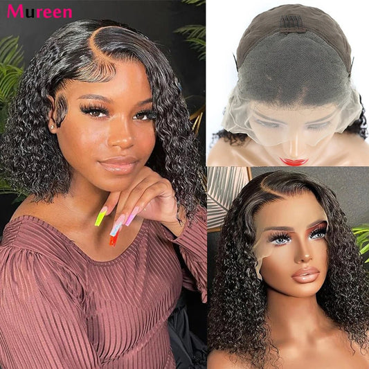 Deep Wave Bob Lace Front Human Hair Wig - Braids Hair N More