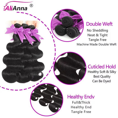 Body Wave Brazilian Human Hair Extensions - Braids Hair N More