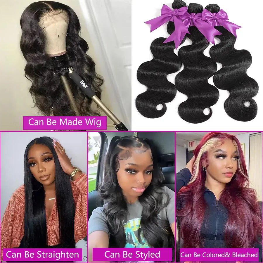 Body Wave Brazilian Human Hair Extensions - Braids Hair N More