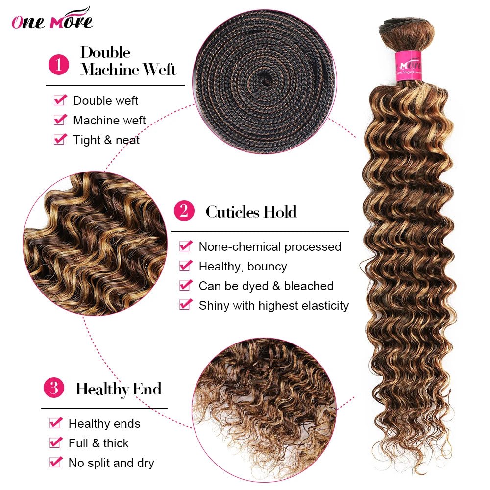 Highlight Brazilian Deep Wave Human Hair Extensions - Braids Hair N More