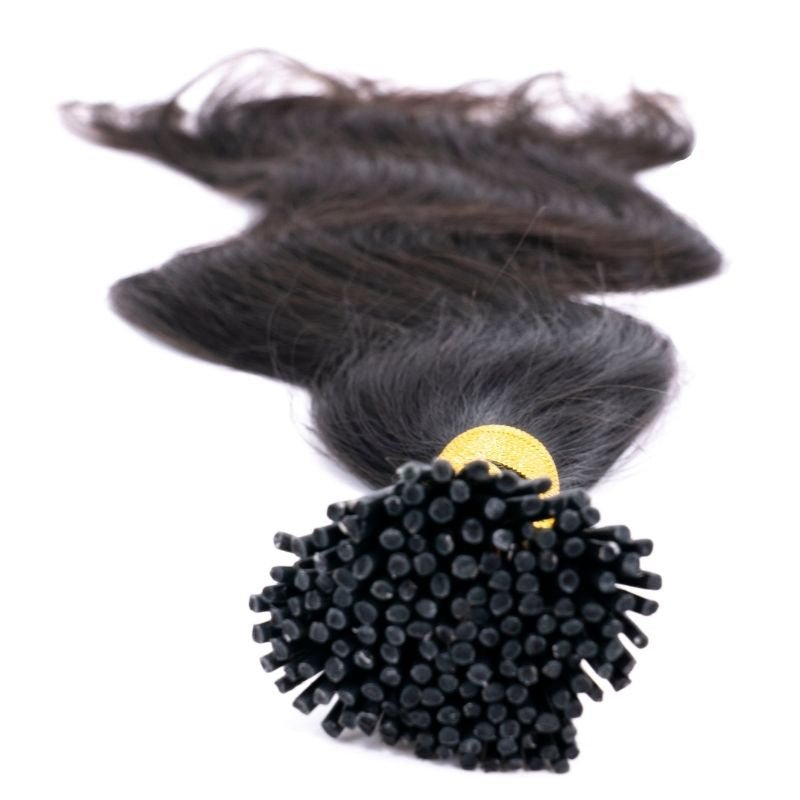 Indian Wavy Natural Black I-Tip - Braids Hair N More