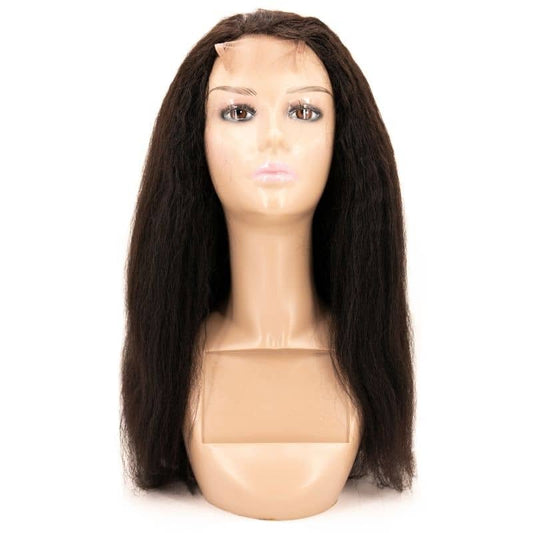 Kinky Straight Transparent Closure Wig - Braids Hair N More