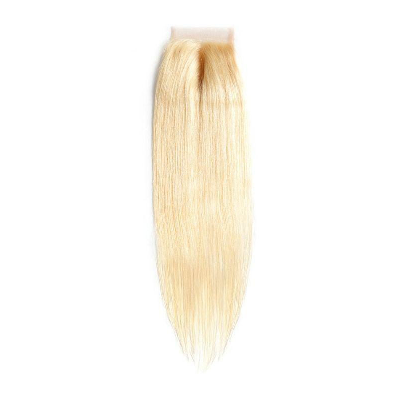 Russian Blonde Brazilian Straight Closure - Braids Hair N More